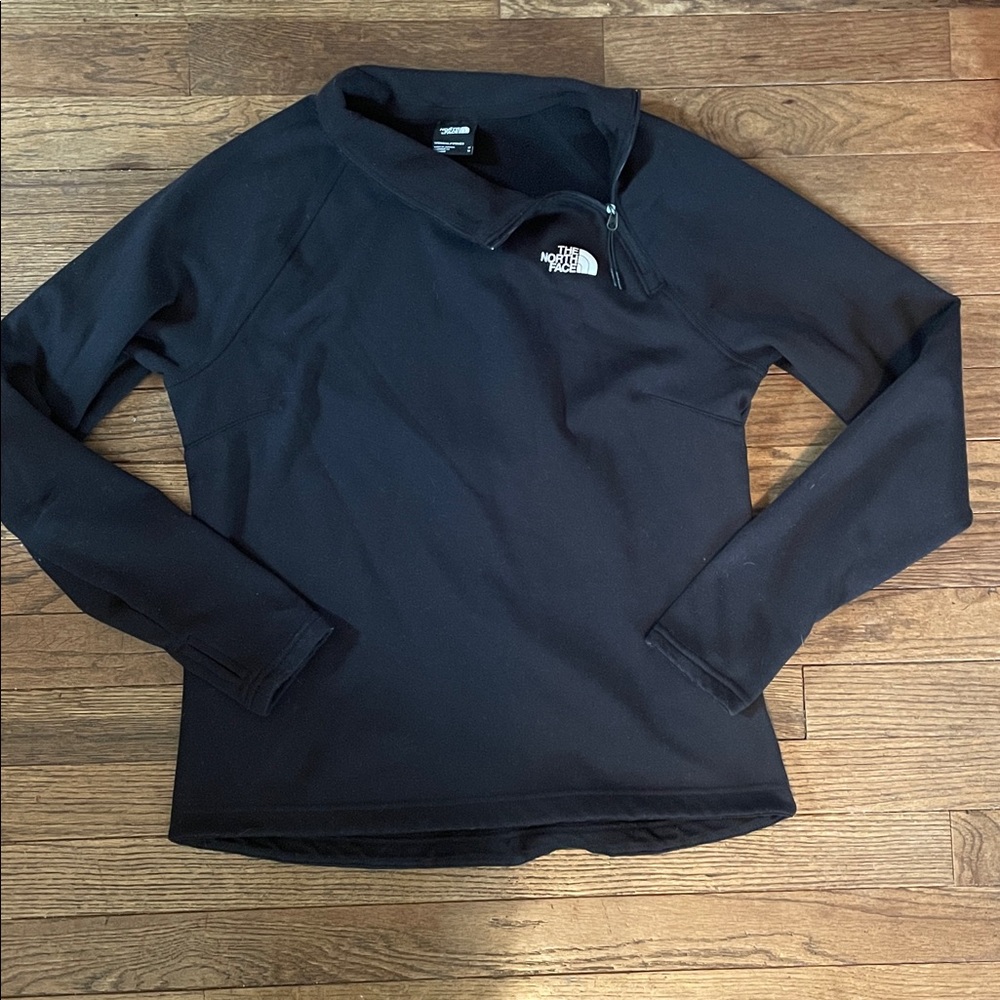The North Face Black Asymmetrical Quarter-Zip Top